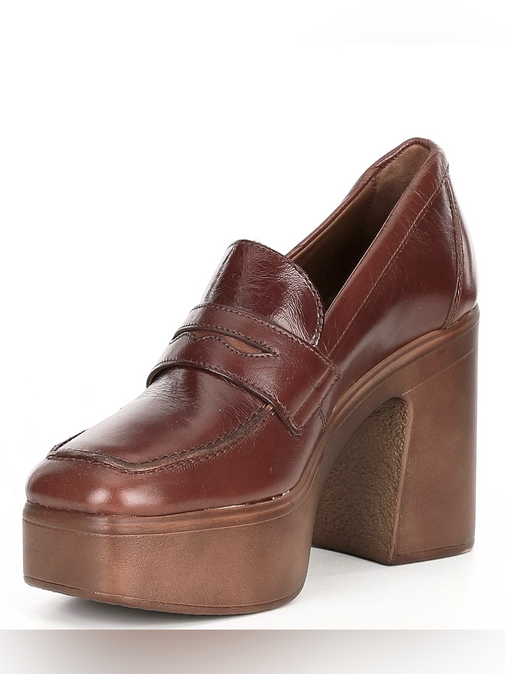 Free People Zoe Leather Platform Loafers